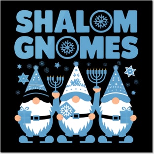 Shalom Gnomes Ugly Hanukkah Chanukah Posters and Art